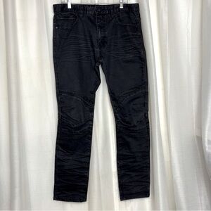 Decibel Moto Biker Style Straight Leg Jeans